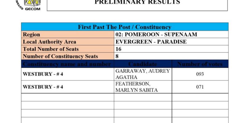 Preliminary LGE results released by GECOM