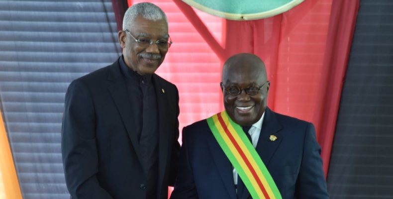 President of Ghana conferred with Guyana’s National Award