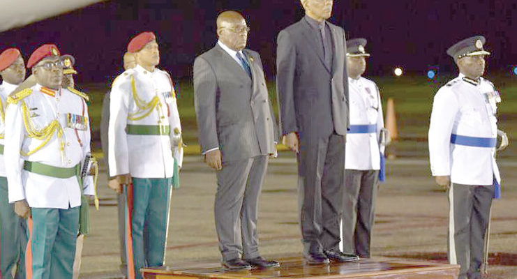 Guyana rolls out red carpet for Ghanaian President