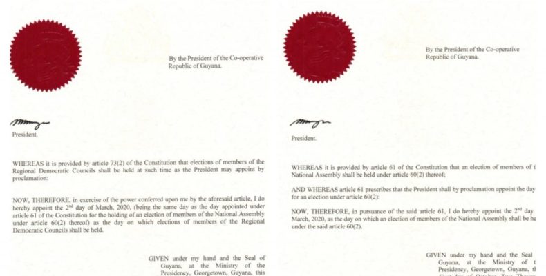 BREAKING: President issues Proclamations for 2nd March 2020 Elections
