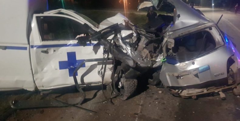 Two killed in ambulance, car head-on collision in Linden