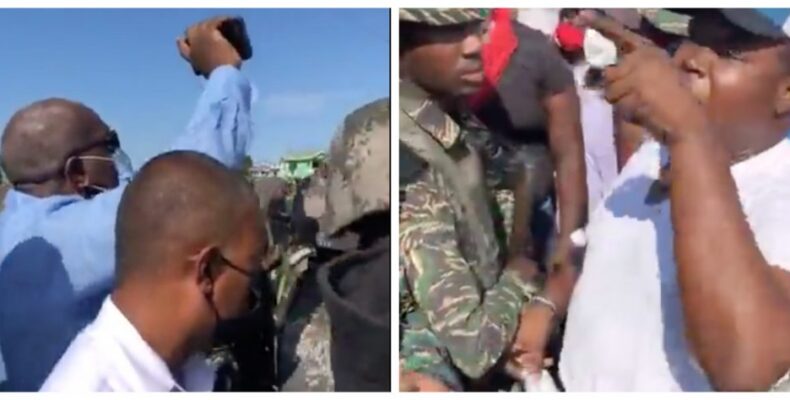 Prime Minister and other Ministers shouted down and blocked during West Berbice village