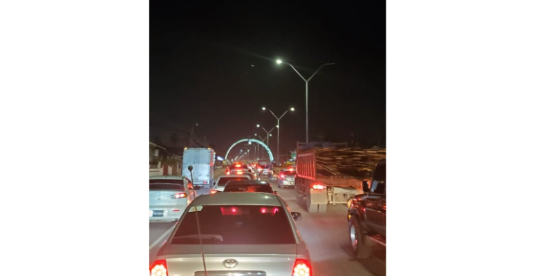 Major traffic jam on EBD as police implement new measures