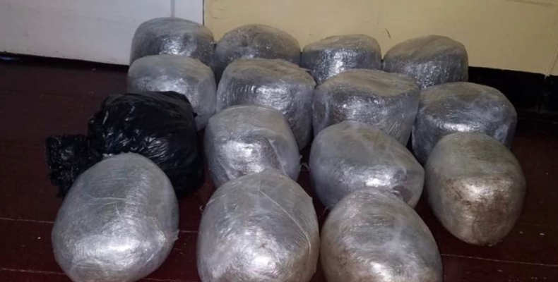 CANU finds 80lbs marijuana in bags after three men rum from scene