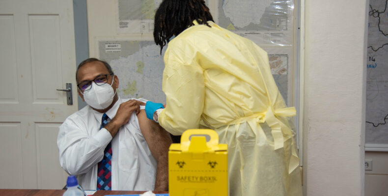 Health Minister gets vaccinated with Russian made Sputnik V jab