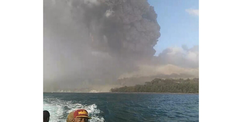 Ashes ‘rain down’, rocks exploded