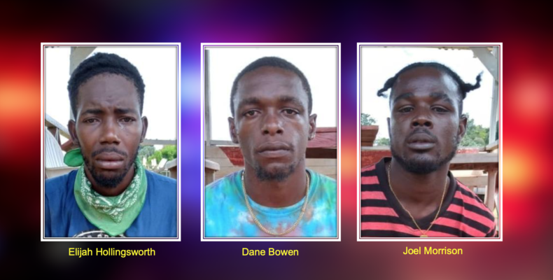 Three remanded for armed robbery of Rockstone businesswoman