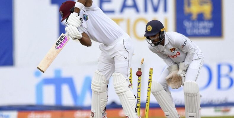 West Indies 53-6 in pursuit of 348 against Sri Lanka