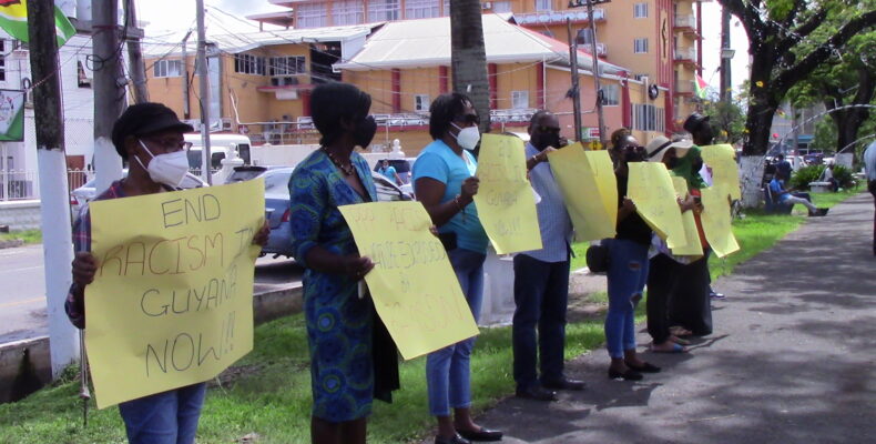 Harmon and others picket Culture Minister’s office over controversial black role models statement