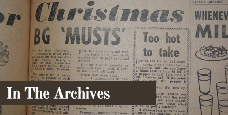 Dec. 07, 1961: Christmas Recipes in British Guiana