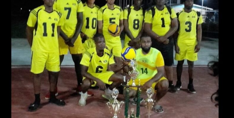 PMTC lads win Trophy Stall Volleyball League in Berbice