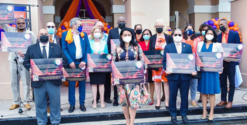 PM Phillips, others pledge to fight against domestic violence