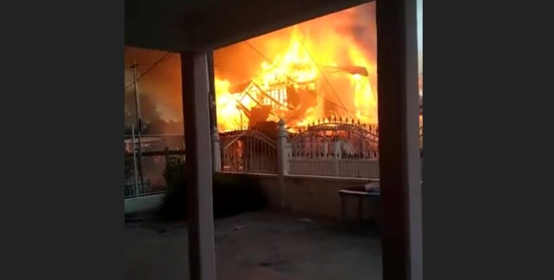Massive Christmas Day fire leaves Berbice family homeless