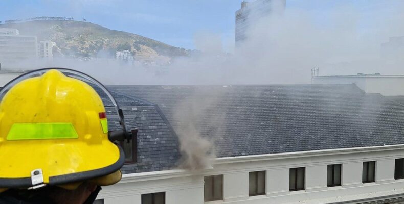 Man arrested over massive fire at South Africa parliament building