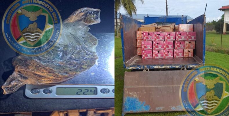 Four nabbed as CANU, GRA seize contraband items, ganja during Berbice operation