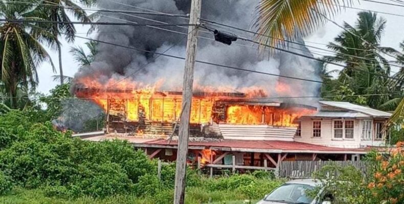 Fire destroys vendor’s house in Berbice