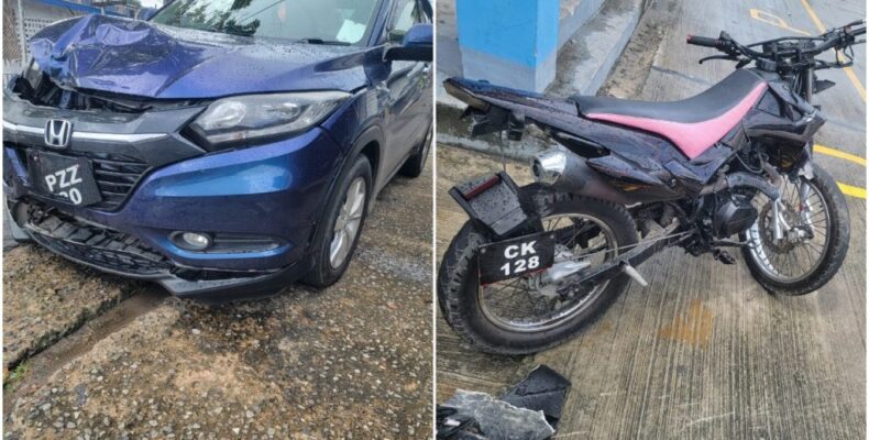 Speeding motorcyclist in stable condition after Canje accident