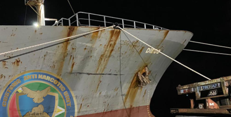 CANU finds over 36lbs marijuana in foreign vessel at GNIC wharf