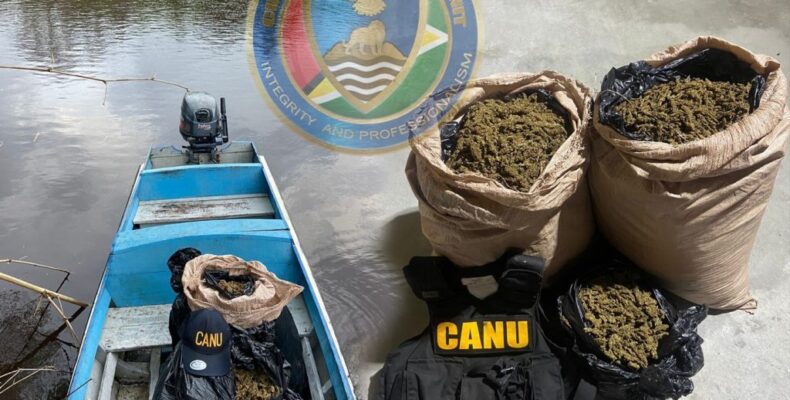 One arrested as CANU intercepts boat with 60lbs ganja in Berbice