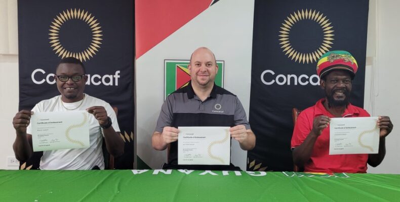 Three GFF Technical staff pass new Concacaf B Licence Course