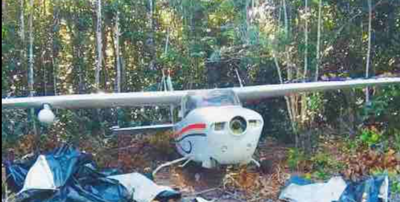 Abandoned Venezuelan plane found near illegal airstrip in Guyana