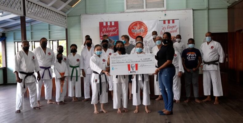 KFC Guyana makes financial input to GKC Dojo