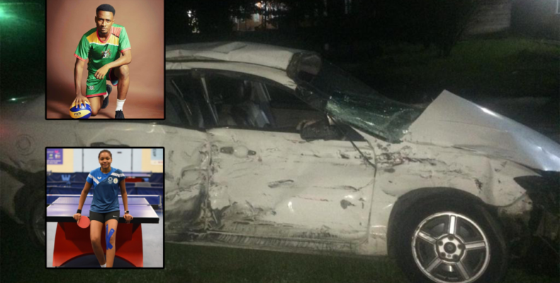 National athletes among three injured in Mandela Avenue accident