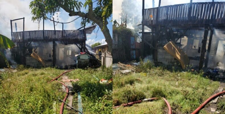 ‘Slack wire’ connection destroys Corentyne house, 14 homeless