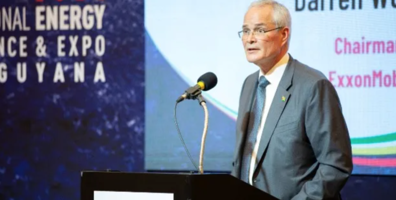 Exxon Chairman praises enormous accomplishment of Guyana becoming oil producer