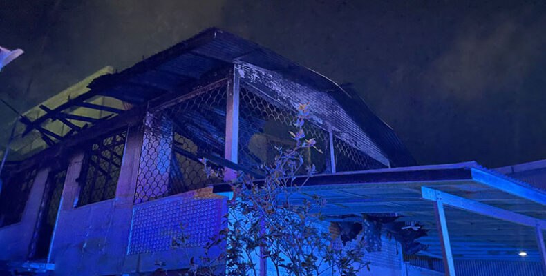 Fire guts Lusignan house