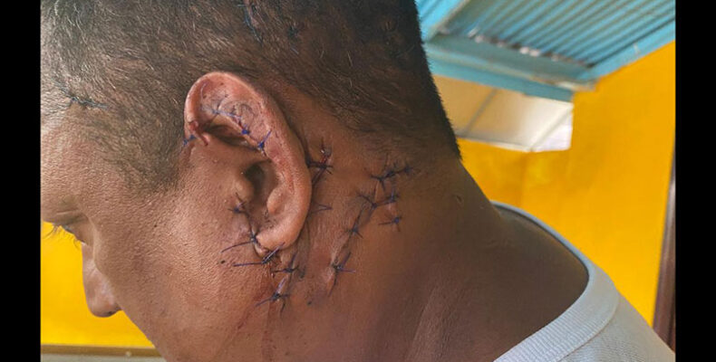 Shop owner brutally stabbed, beaten by customers