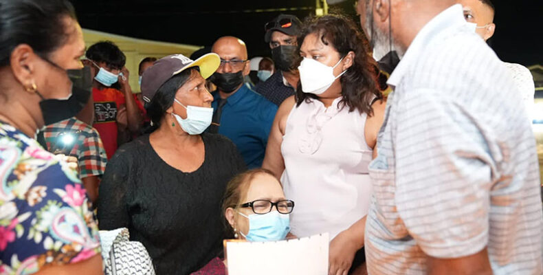 Minister Manickchand visits families of trio killed in De Willem accident