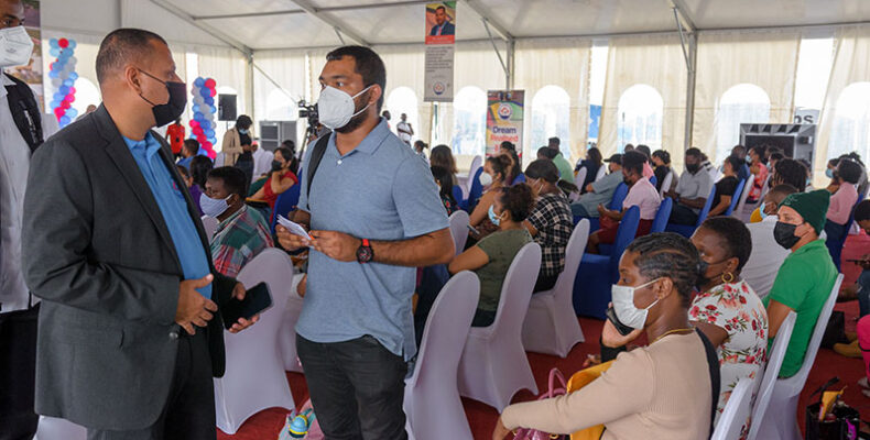 Scenes from Dream Realised housing drive at the Guyana National Stadium