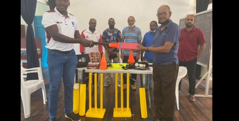 Essequibo Cricket Board benefits from cricket gear donation
