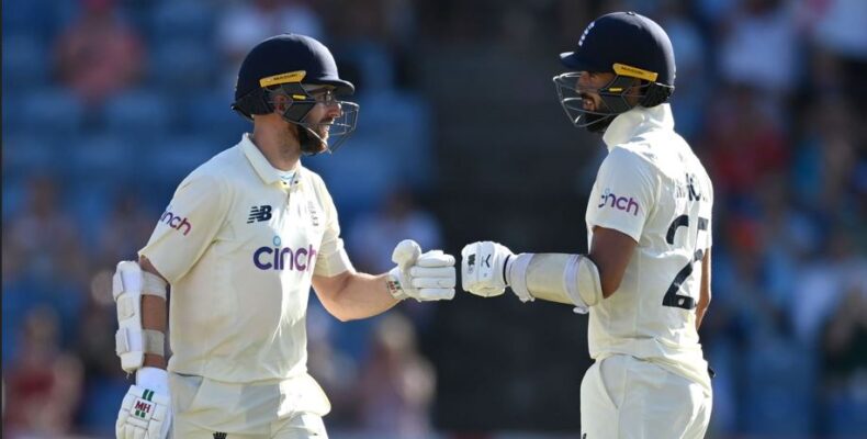 Mahmood, Leach rescue England after West Indies bowling dominance
