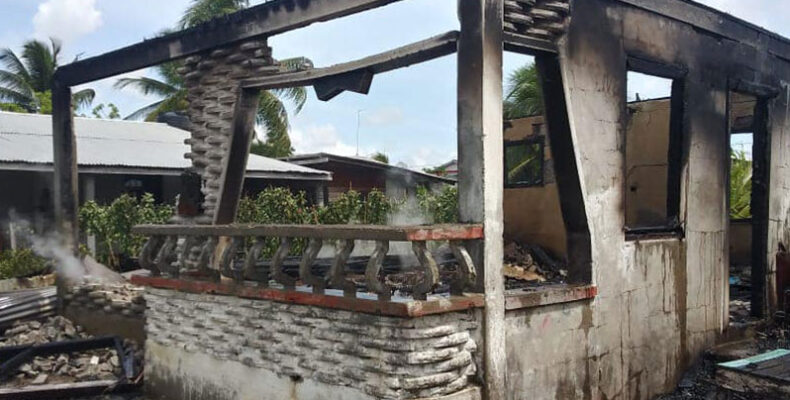 Seven homeless after child accidentally burns down house with lighter