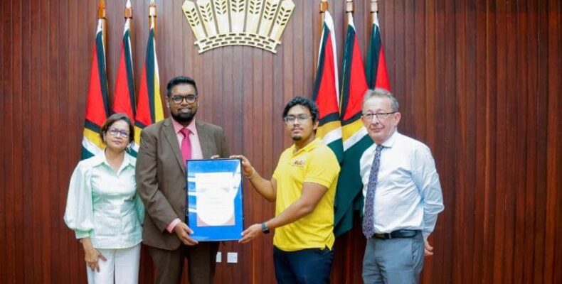 Guyanese student who topped the world presented with Outstanding Cambridge Learner Award
