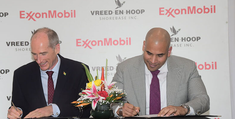 Vreed-En-Hoop Shorebase signs US$300M pack with Exxon Mobil