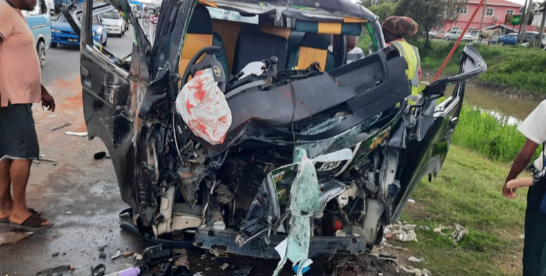 Driver and passengers injured in early morning West Coast Demerara accident