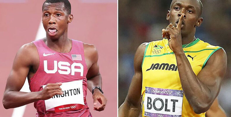 Athletics world erupts after American teenager breaks Usain Bolt record