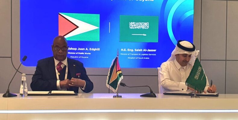 Guyana, Saudi Arabia to expand air transport as agreement is signed
