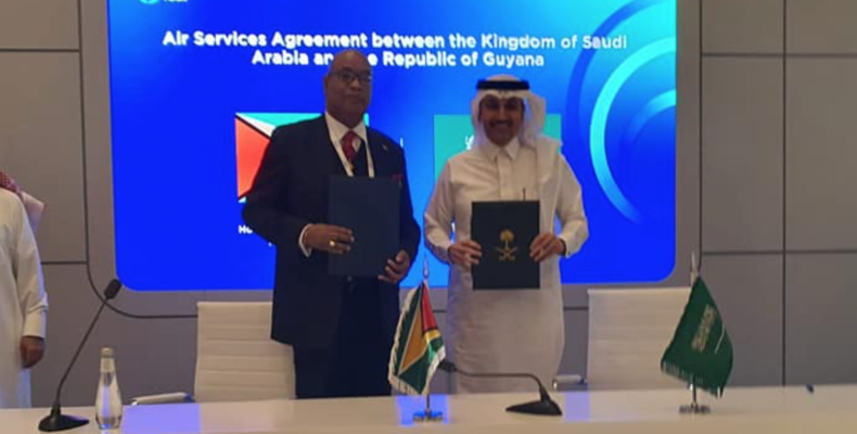 Guyana and Saudi Arabia ink air services agreement