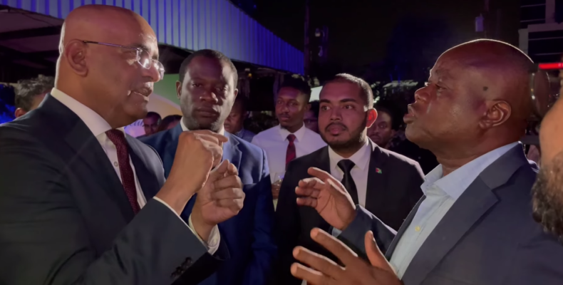 Jagdeo and Norton haggle over elections, fraud and statements of poll at EU Day Reception