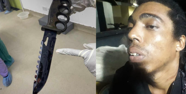 Prison escapee recaptured at hospital with knife stuck in neck