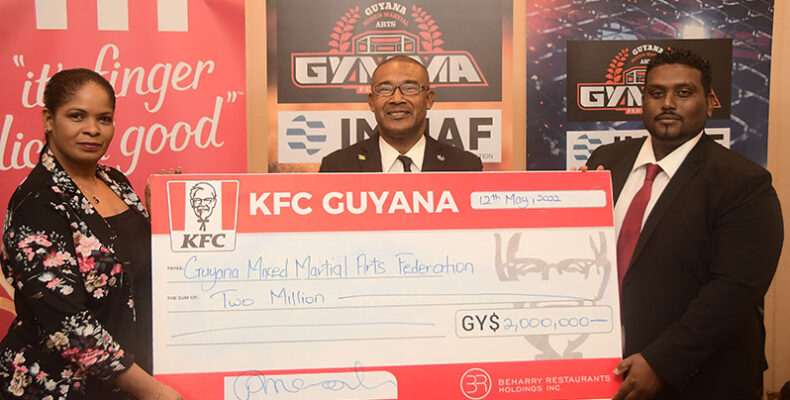 KFC Guyana feeds $2M support to Guyana’s Pan Am MMA team