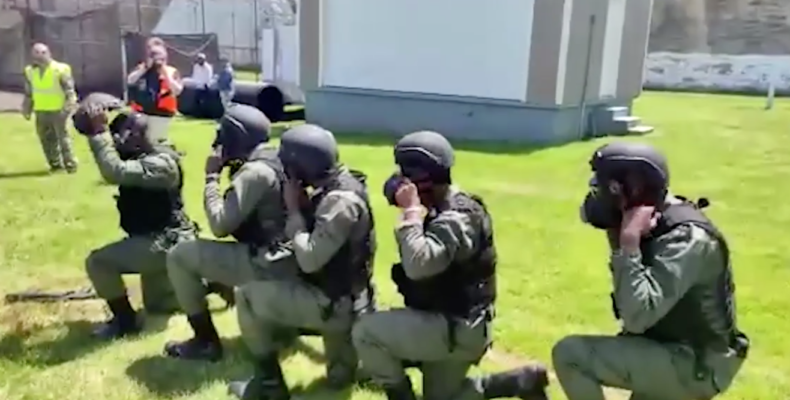 Five Guyana Prison Officers receive riot response training in the uS