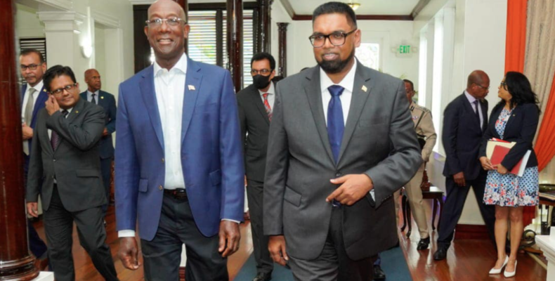 Guyana and Trinidad hold bilateral talks at State House; Energy, Agriculture and Security discussed