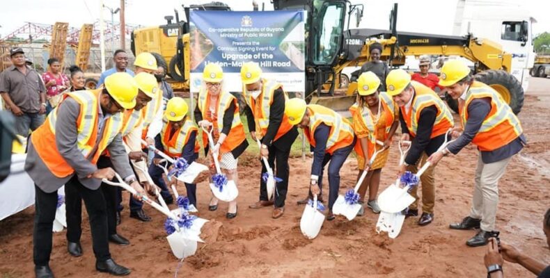 HISTORIC! Sod turned, US$190M contract inked for Linden-Mabura road