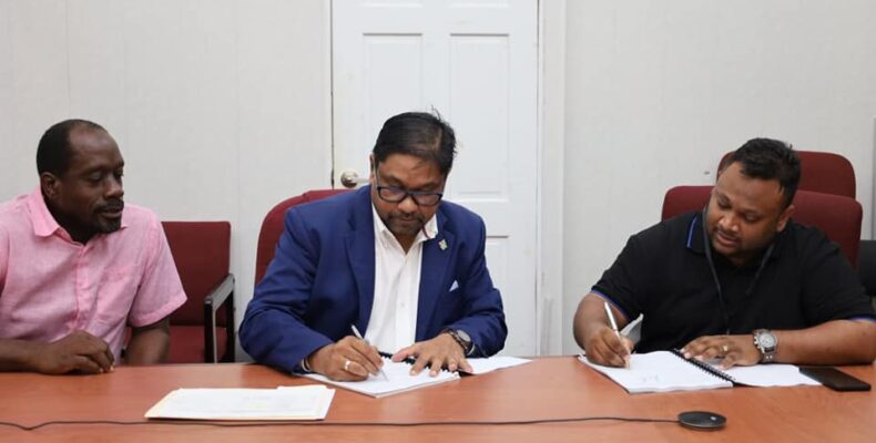 Critical machinery for GuySuCo as almost $500M in contracts signed