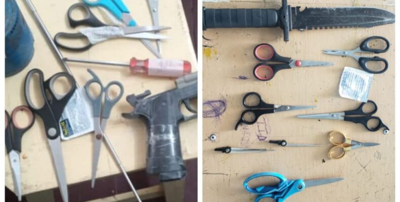 Knives, screwdrivers, and toy gun among items seized from students during school searches